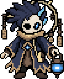 Room To Forget: a pixel-art character carrying a lantern